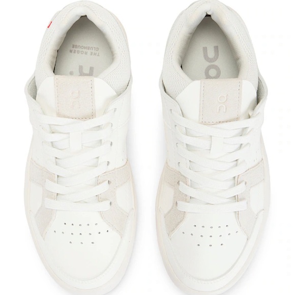 On Running Shoes - ‼️SOLD On The Roger Clubhouse Sneaker in White & Sand